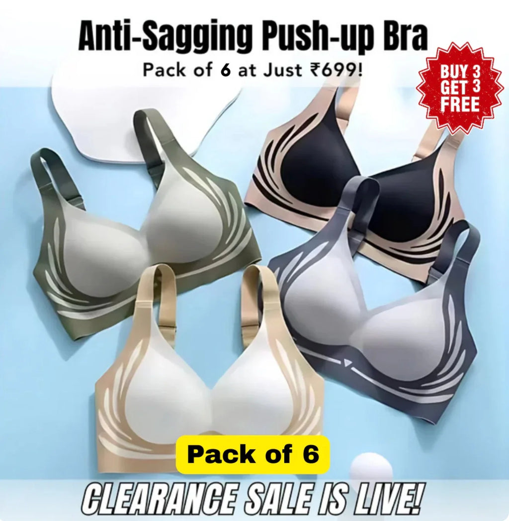 💖 Premium Seamless Push-Up Bra Combo | Pack of 6 | Only ₹699