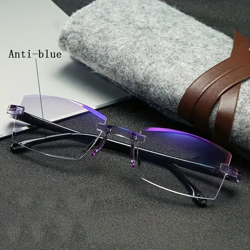 👓 Auto Focus Progressive Reading Glasses | Rimless Anti-Blue Light Lens | Buy 1 Get 1 FREE | Only ₹599