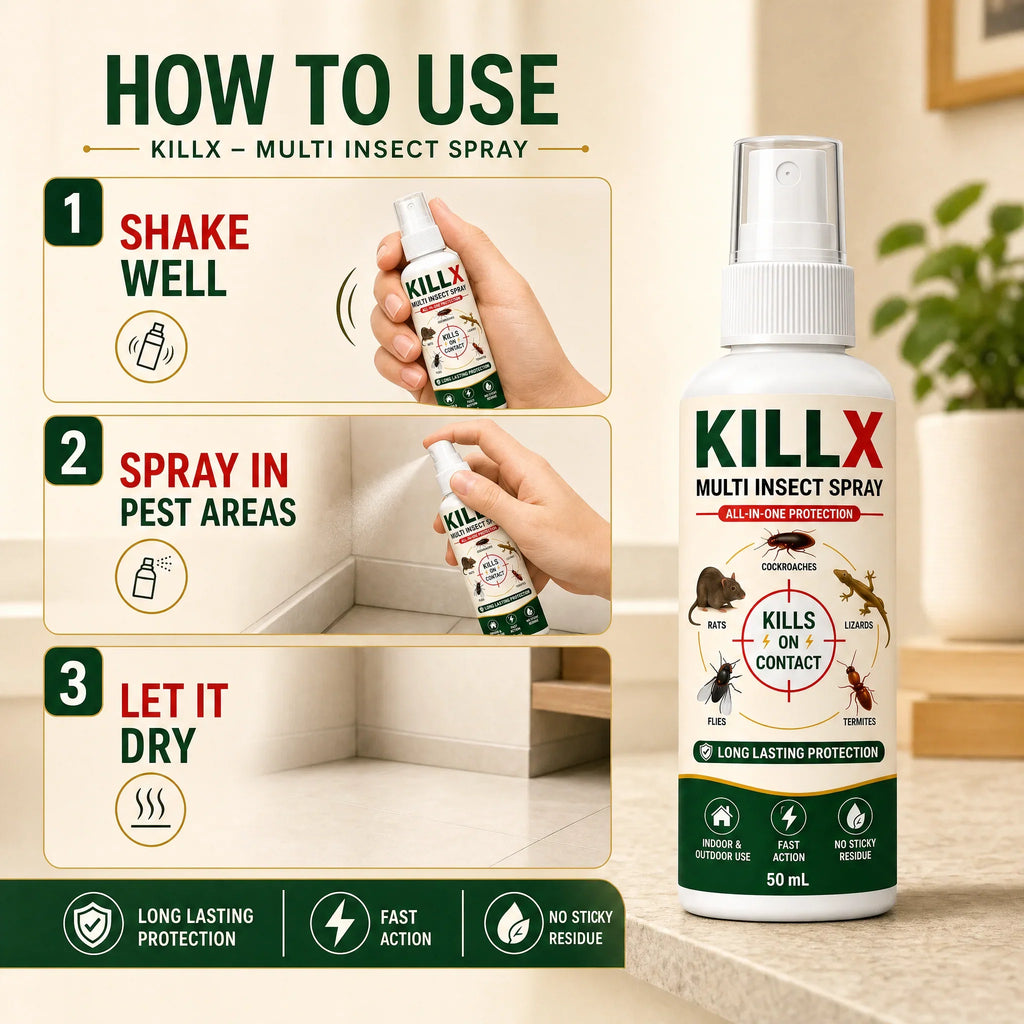 🚨 BUY 1 GET 2 FREE – KILLX Multi-Insect Spray | Powerful Pest Control for Home | Fast & Easy Pest Protection